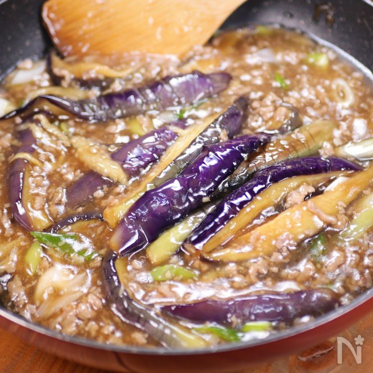 Japanese-Style Eggplant with Savory Pork Sauce Process5