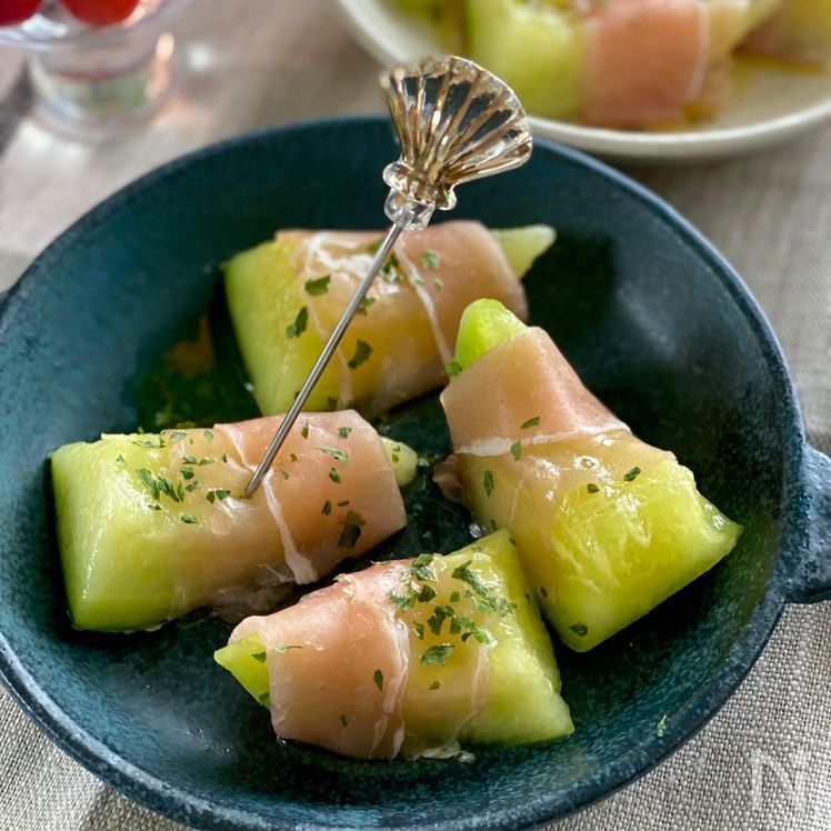 Prosciutto-wrapped Honeydew Melon Appetizer Process3