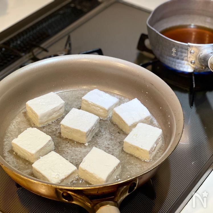 Pan-fried Tofu (Agedashi Tofu) Process4