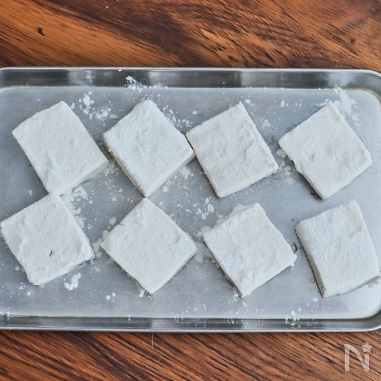 Pan-fried Tofu (Agedashi Tofu) Process2