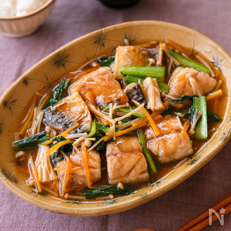 Japanese-Style Mackerel with Vegetable Ankake Sauce Process4