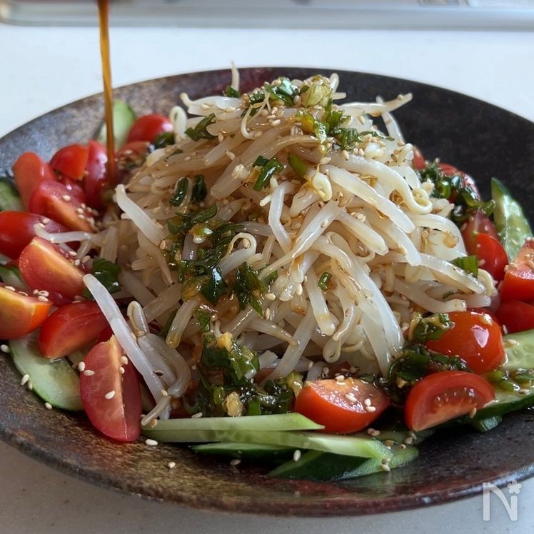 Ginger Sesame Bean Sprout Salad Process5