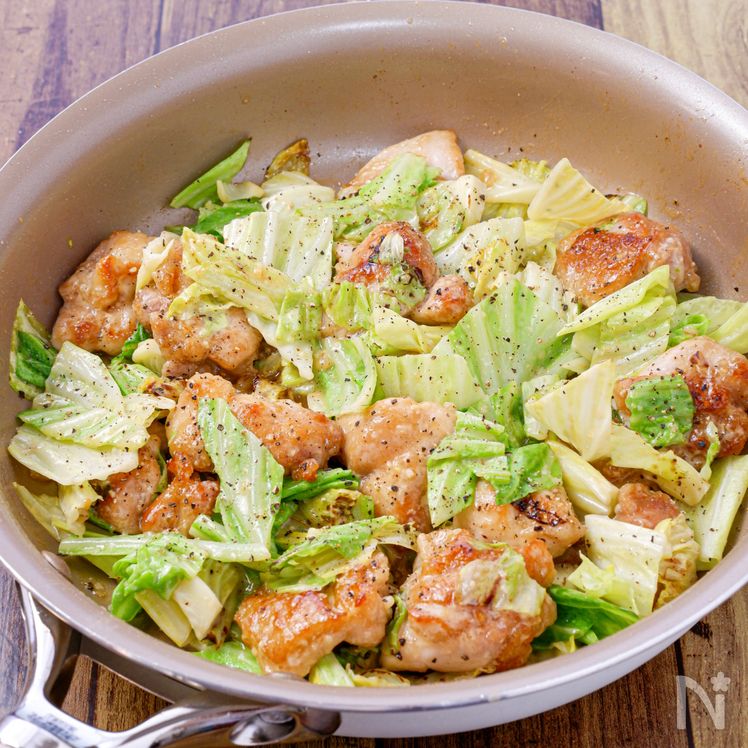 Stir-Fried Chicken and Cabbage with Miso Mayo Process3