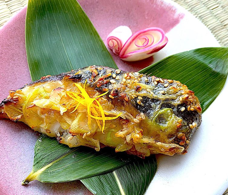 Black Cod with Green Onion Miso (Gin Dara no Negi Miso Yaki, 銀だらのねぎ味噌焼き)
