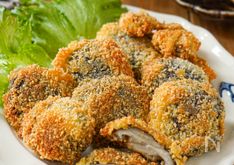 Cheesy Fried Shiitake Mushrooms