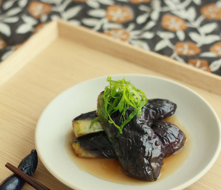Fried Japanese Eggplant in Dashi Broth