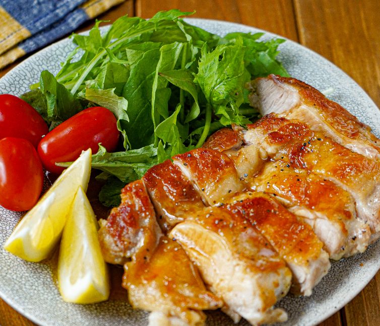 Crispy Chicken with Lemon Butter Soy Sauce