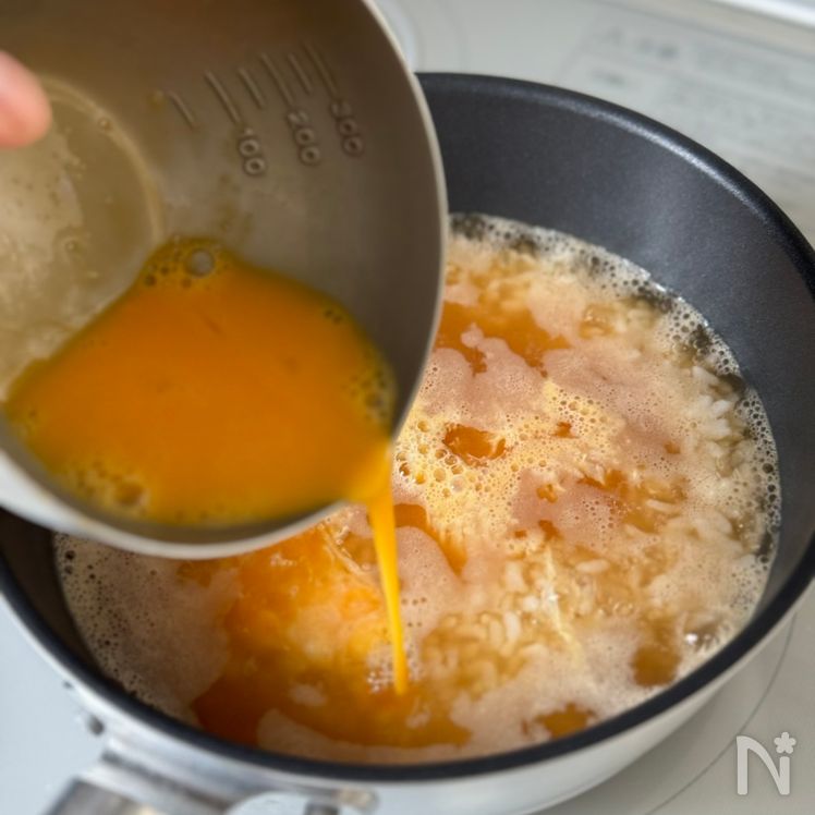 Egg Zōsui (卵雑炊) Process3