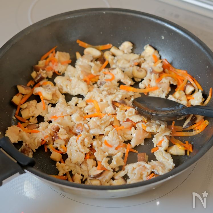 Sautéed Tofu (Iri Dōfu, 炒り豆腐) Process5