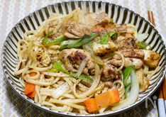 Stir-Fried Dry Udon with Black Pepper