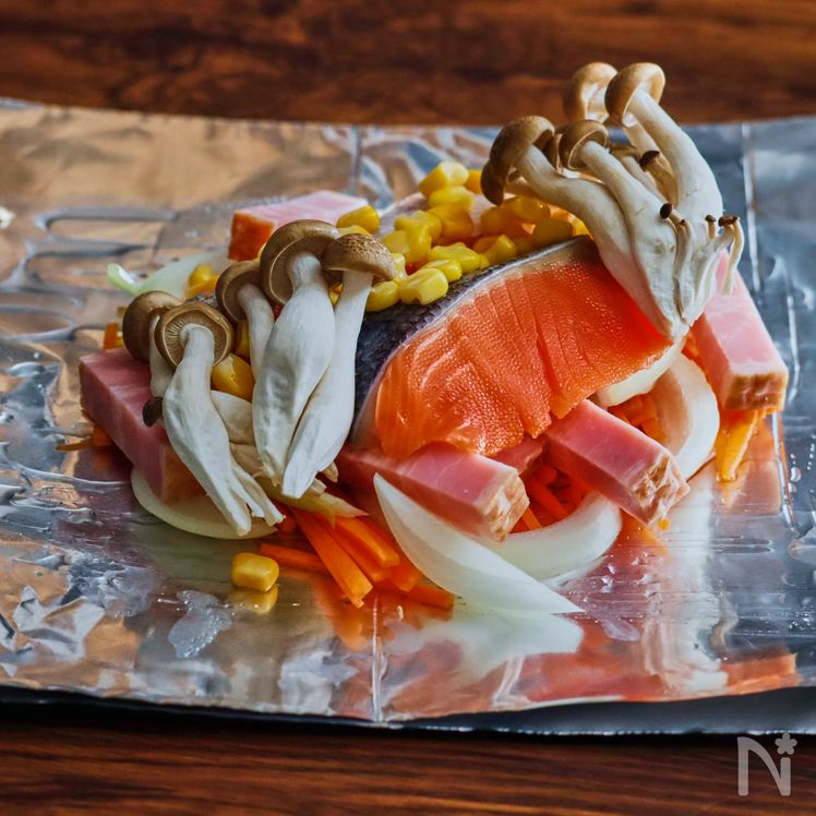 Foil-grilled Salmon Packets (Foil Yaki) Process2