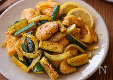 Curry Sautéed Chicken and Zucchini with Lemon