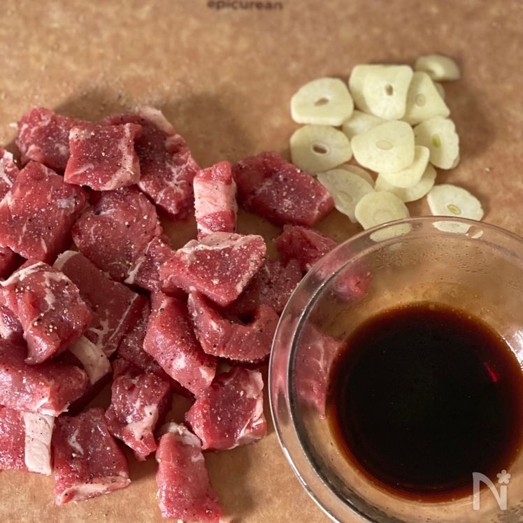 Garlic Steak Rice Process1