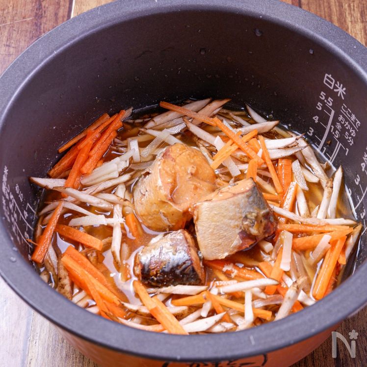 Miso Mackerel Takikomi Gohan – Easy Japanese Rice with Canned Fish Process2