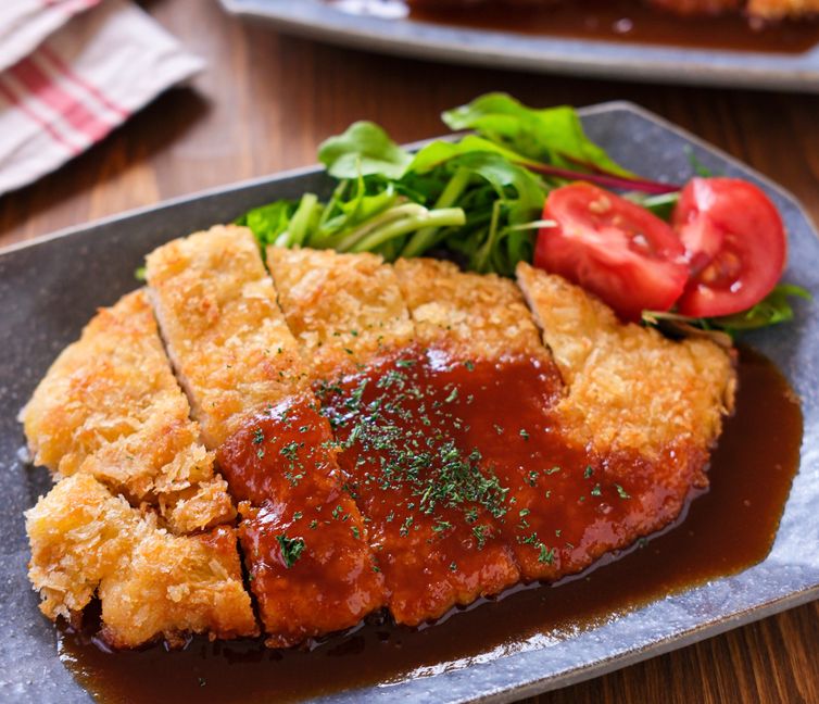 BIG Chicken Cutlet with Easy Demi-Glace Sauce