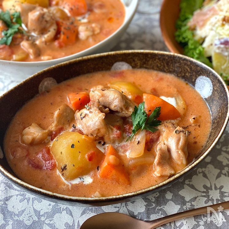 Creamy Tomato Chicken Stew Process5