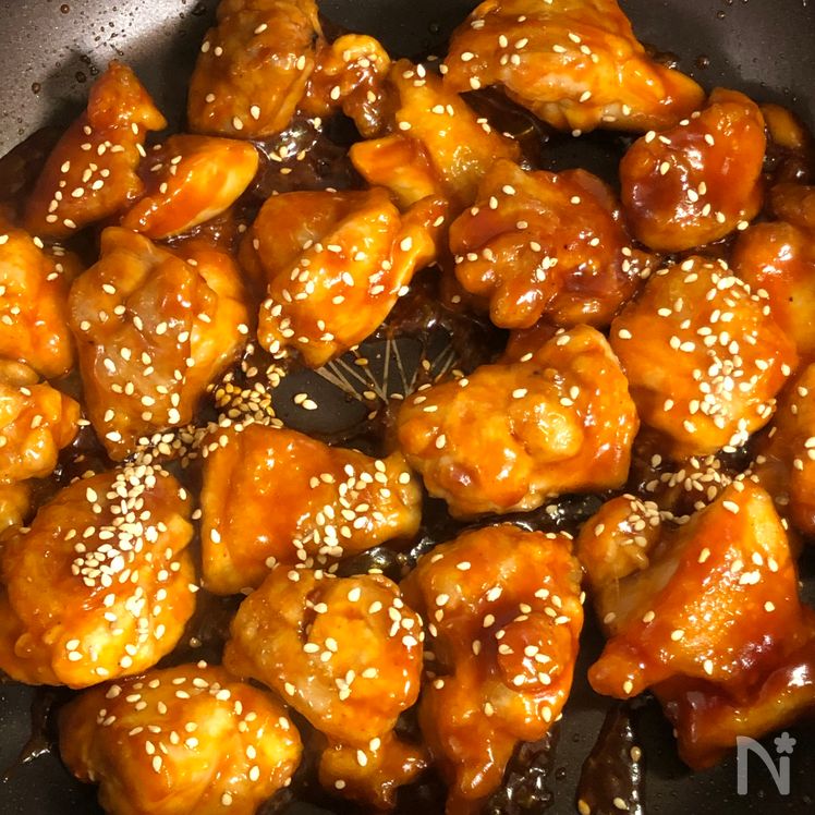 Sweet & Spicy Korean Yangnyeom Chicken Process4