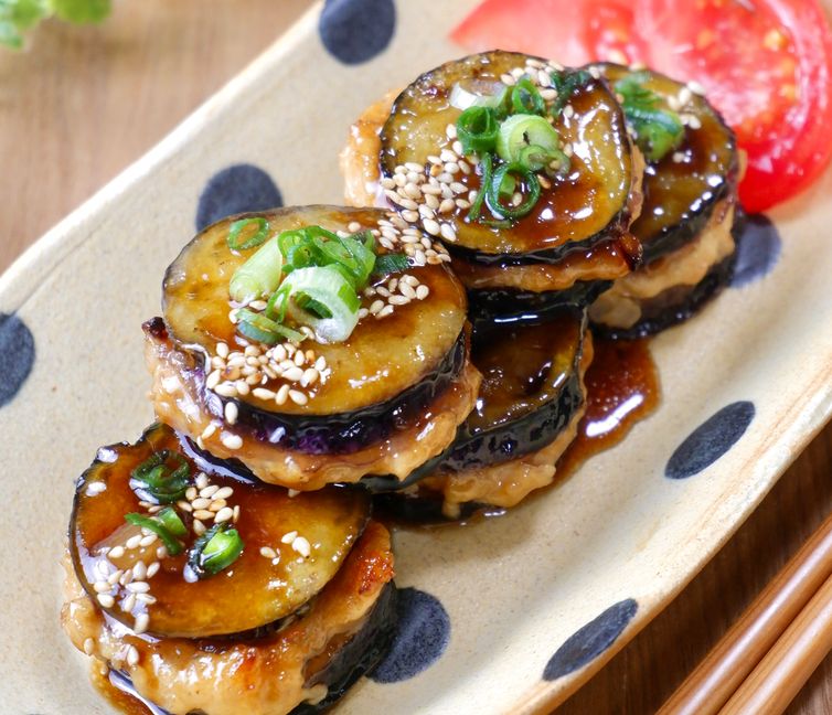 Juicy Stuffed Eggplant with Sweet Ponzu Glaze