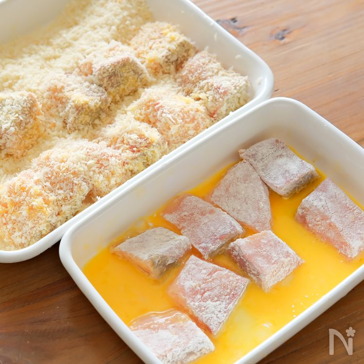 Yellowtail Cutlet Nuggets (Buri Katsu, ぶりかつ) Process2