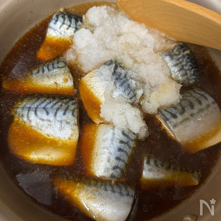 Pangunahing Mackerel na Nilaga na may Gadgad na Labanos (Mizore-ni) Process3