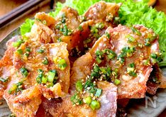 Crispy Japanese Pork Karaage with Scallion-Garlic Soy Sauce