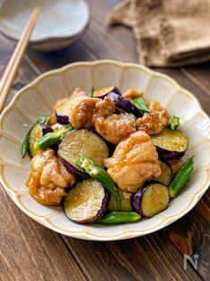 Chicken, Eggplant, and Okra Stir-Fry with Sweet and Tangy Sauce
