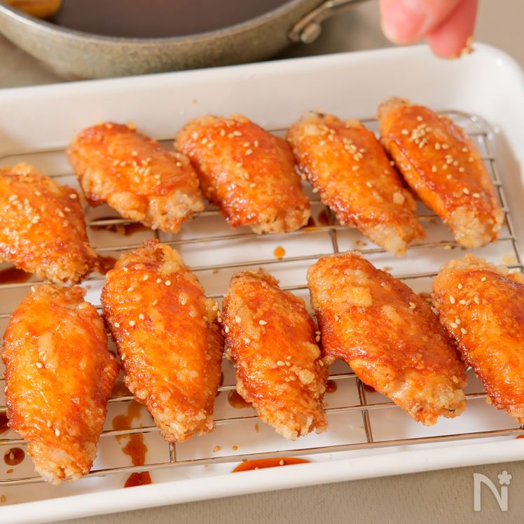 Sweet and Spicy Chicken Wings (Te-ba Karaage, 手羽唐揚げ) Process12