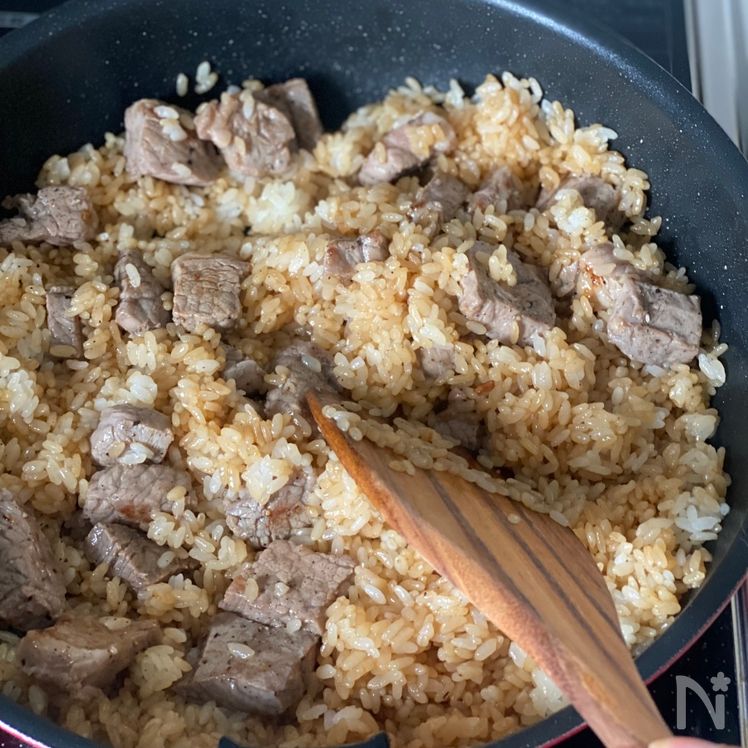 Garlic Steak Rice Process4