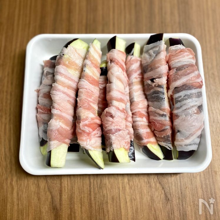 Sweet and Savory Pork-Wrapped Eggplant Process2