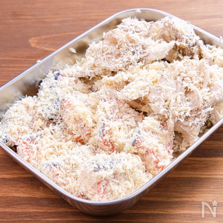 Crispy Salmon and Maitake Fritters with Simple Tartar Sauce Process3