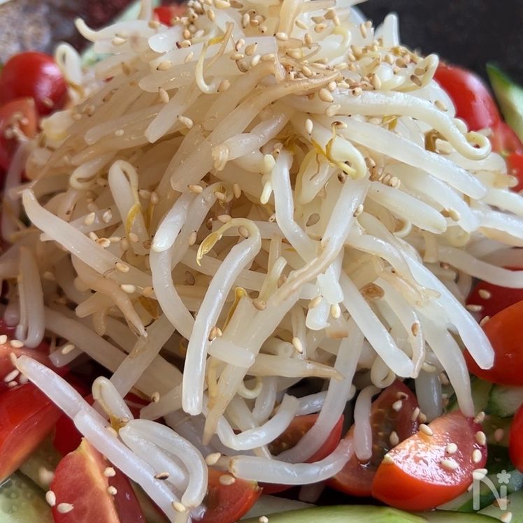 Ginger Sesame Bean Sprout Salad Process3