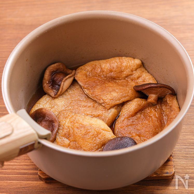Sweet & Savory Shiitake Kitsune Udon Process1