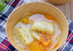 Olive Oil and Black Pepper Miso Soup with Root Vegetables