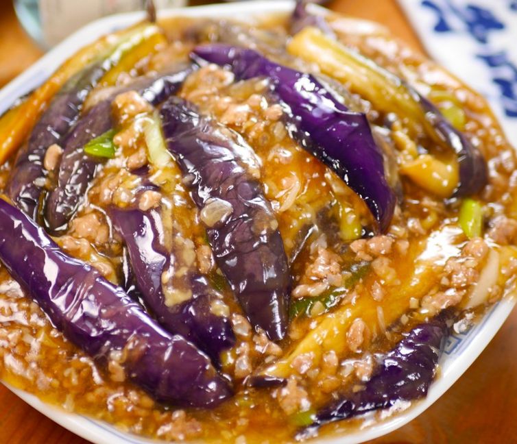 Japanese-Style Eggplant with Savory Pork Sauce