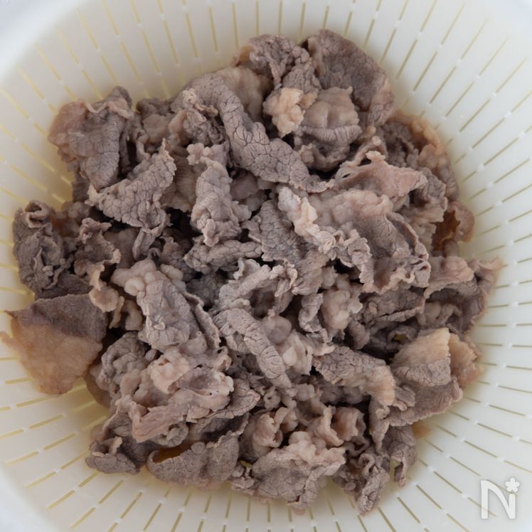 Sweet and Savory Ginger Beef (Shigure-ni) – Tender and Full of Flavor Process1