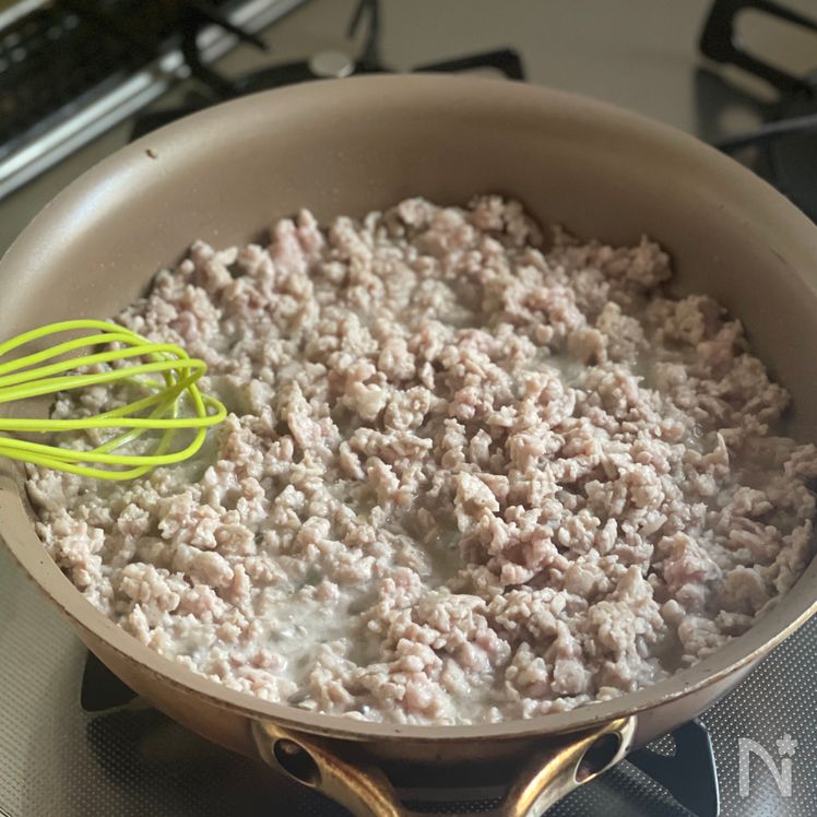 Minced Soboro Chicken Process1