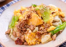 Stir-Fried Ground Pork, Cabbage, and Egg with Miso Sauce