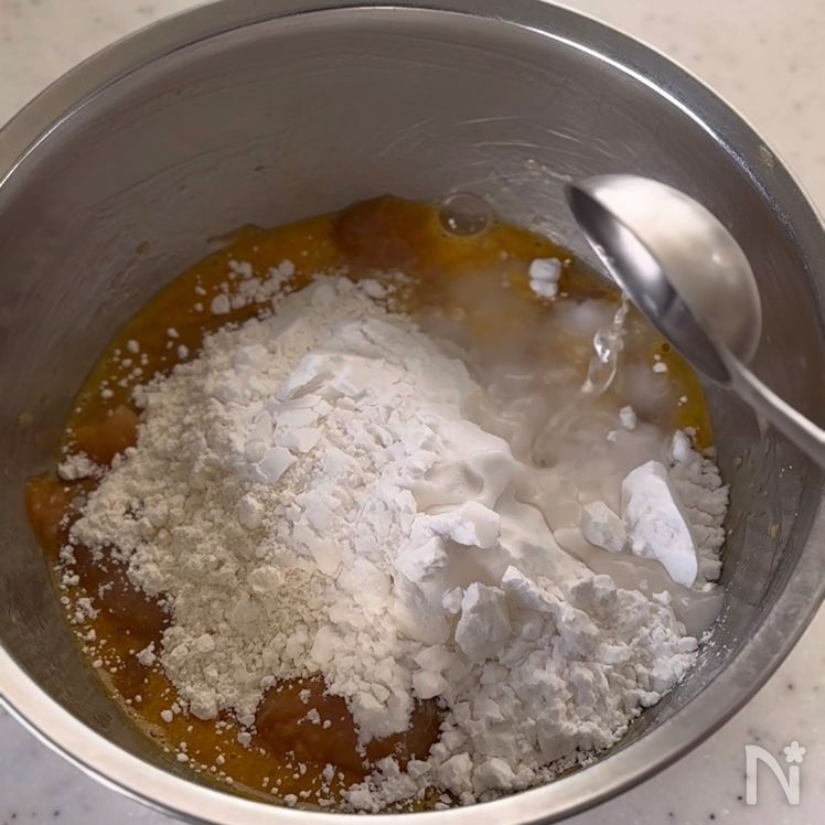 “Saku-Fuwa” Crispy–Fluffy Tori-Ten Process3