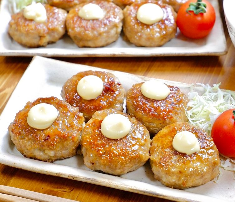Sweet and Savory Pork Tsukune with Mayo