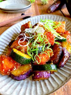 Crispy Teriyaki Salmon with Summer Vegetables