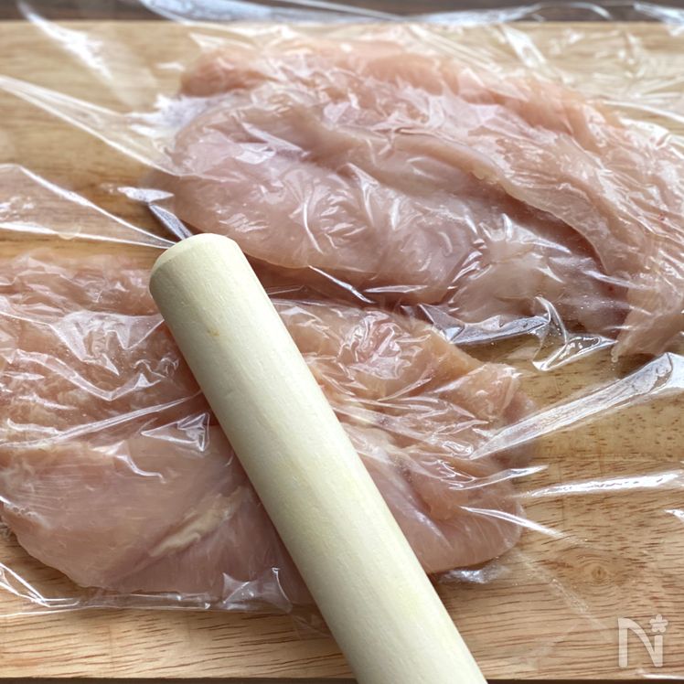 Crispy Chicken Tatsuta with Homemade Caesar Dressing Preparation