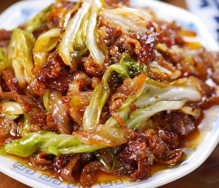 Pork Belly and Cabbage Sweet & Spicy Miso Stir-Fry