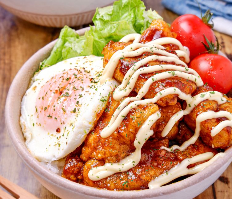 Curry Mayo Chicken Rice Bowl