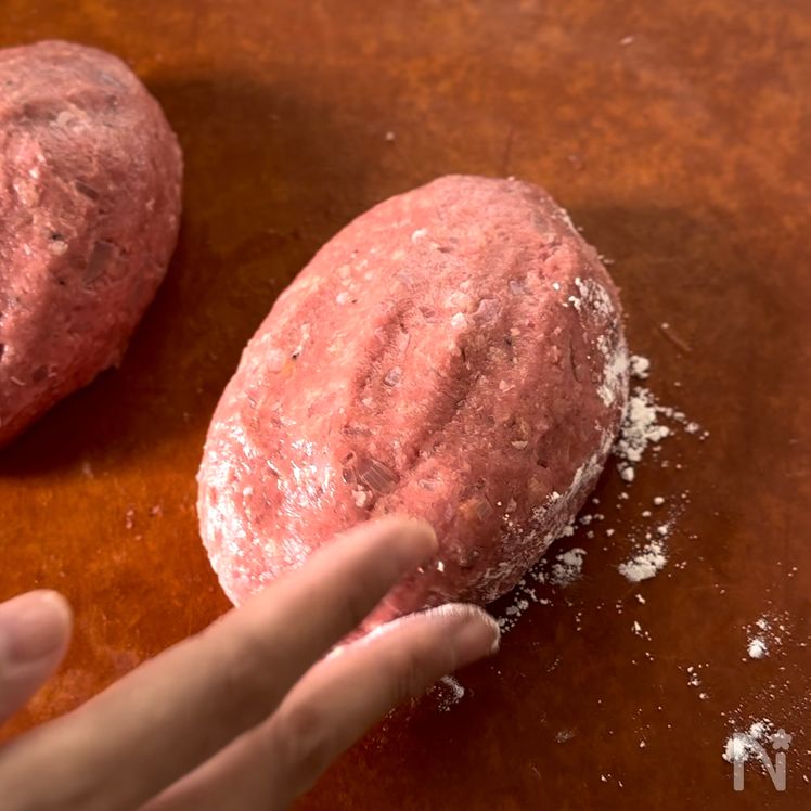 Cheese-Stuffed Hamburg Steak (チーズハンバーグ) Process7