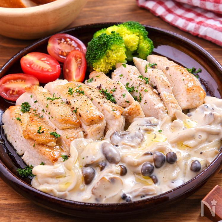 Chicken Steak with Creamy Mushroom Sauce Process6