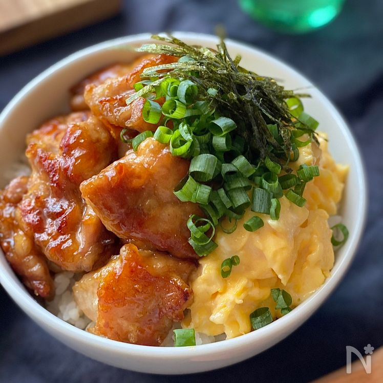 Teriyaki Chicken and Fluffy Egg Rice Bowl (Teritama Chicken-Don) Process6