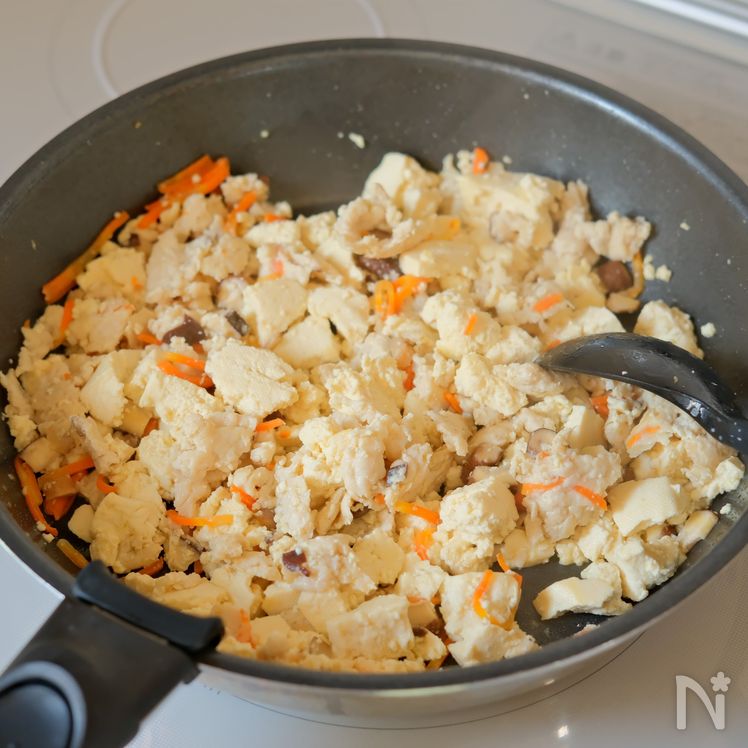 Sautéed Tofu (Iri Dōfu, 炒り豆腐) Process6