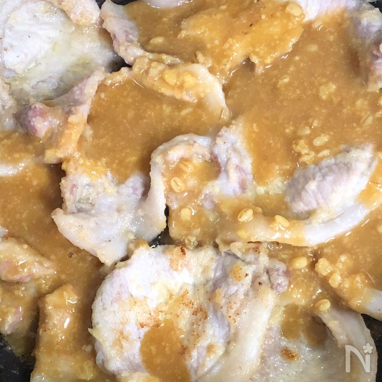 Garlic Miso Pork Sauté Process5