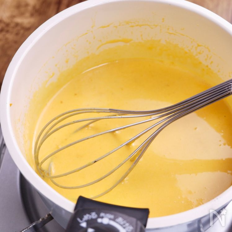 No-Bake Rich Japanese Pumpkin Custard Pudding Process3