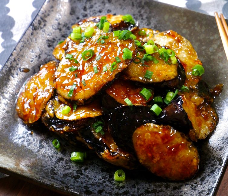 Sweet and Tangy Glazed Eggplant